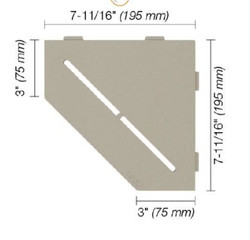 Schluter Shelf-E Pentagonal Pure Greige SES2 D7 TSBG